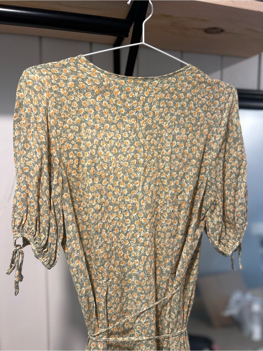 Christy Dawn Green Floral Wrap Maxi Dress - Deadstock / Limited Edition - Picture 10 of 10